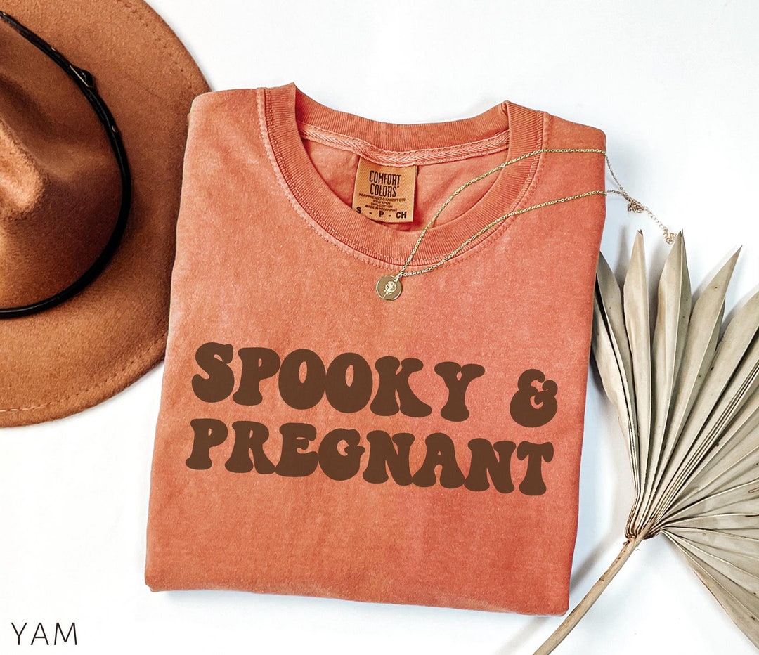 Comfort Colors Halloween Maternity Shirt, Fall Pregnancy Announcement