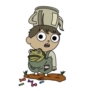 GLOW in the DARK STICKER: Over the Garden Wall - Greg's Candy Tail Sicker