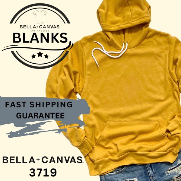 3719 Bella + Canvas Unisex Sponge Fleece Pullover Hoodie | Shirt Making | Vinyl or Screen Printing | Craft Supplies | Bella Canvas Hoodie