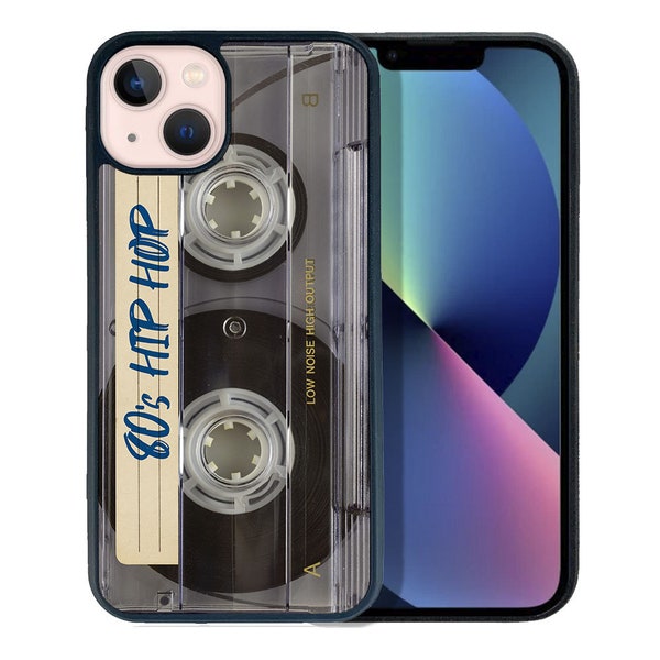 For Apple iPhone 13 6.1" 2021 Soft Rubber Protective Shockproof Slim Case Cover- Basset Hound Dog, Composition Book, Hip Hop Cassette Tape