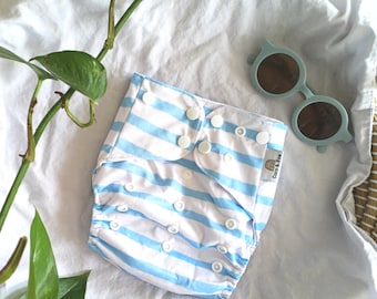 Reusable Swim Nappy, Beach Nappies, Eco Swim Nappy, Pool Nappy for Newborn & Toddler Kids, First Birthday Gift New Baby Gift | Stripes