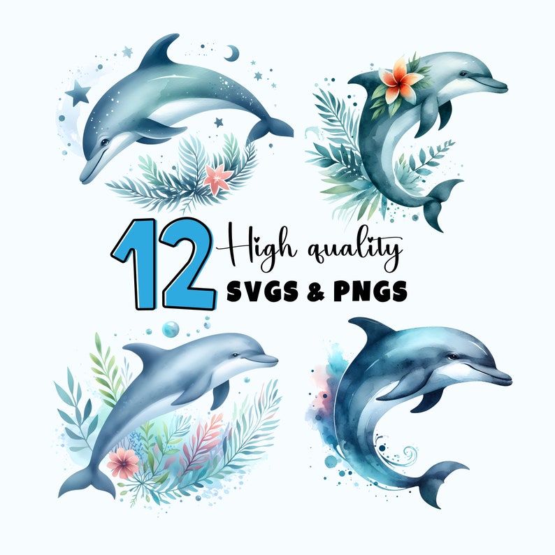 Dolphin SVG Ocean SVG Fish Svg Dolphins Svg Png Sea Life - Etsy