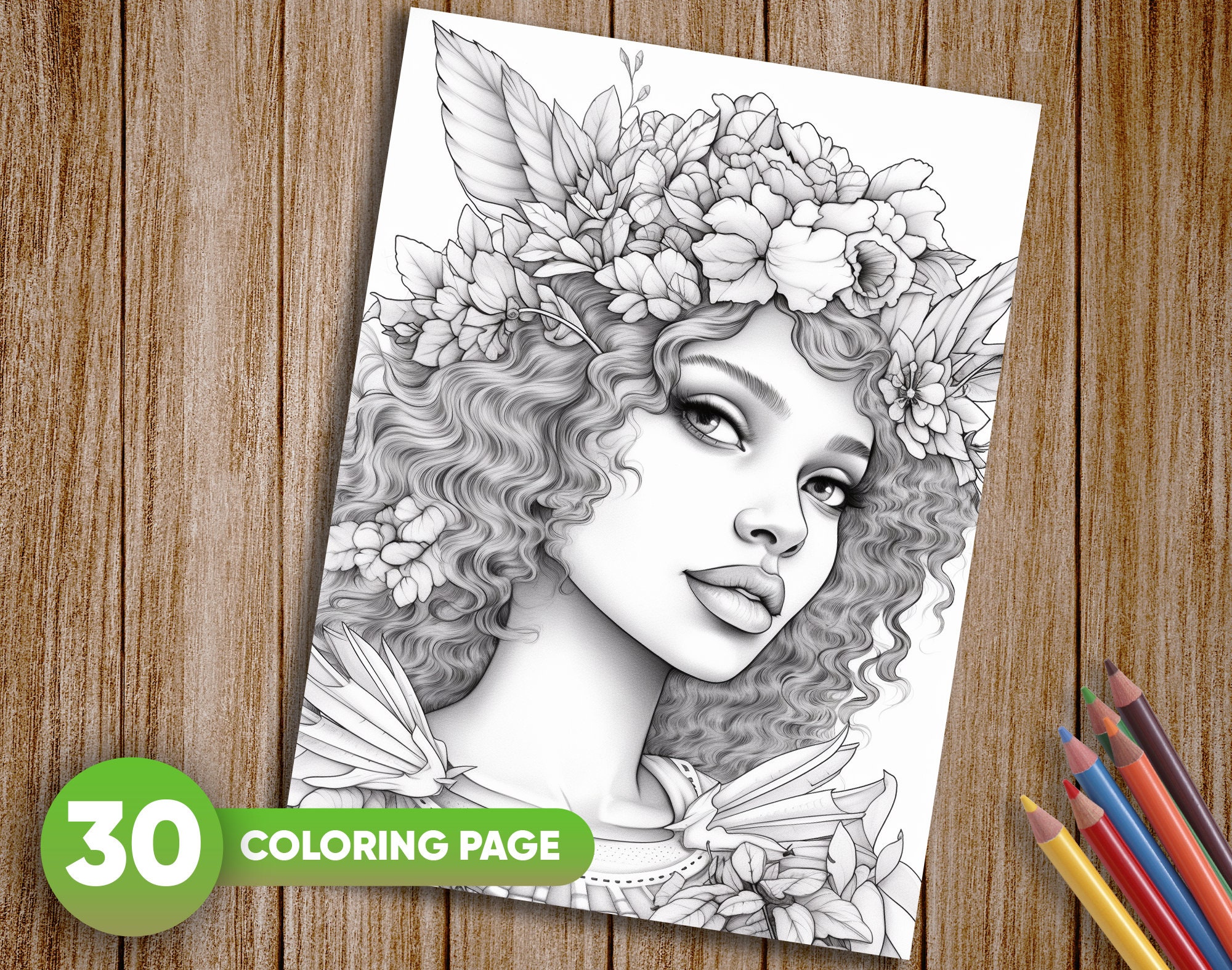 30 Beautiful Fairy Black Women Coloring Pages Printable - Etsy