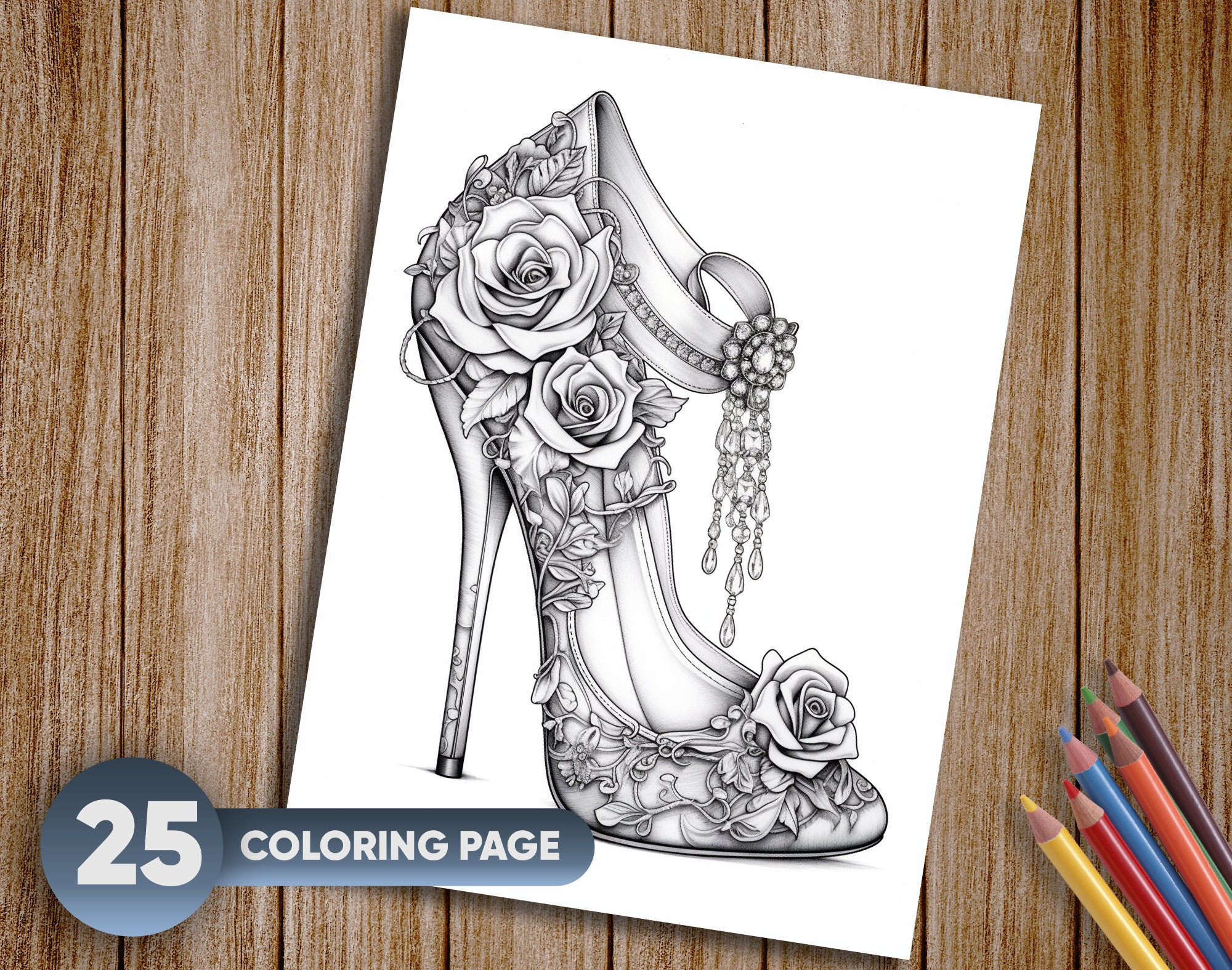 25 Women Shoes Fashion Coloring Pages for Adults Instant - Etsy
