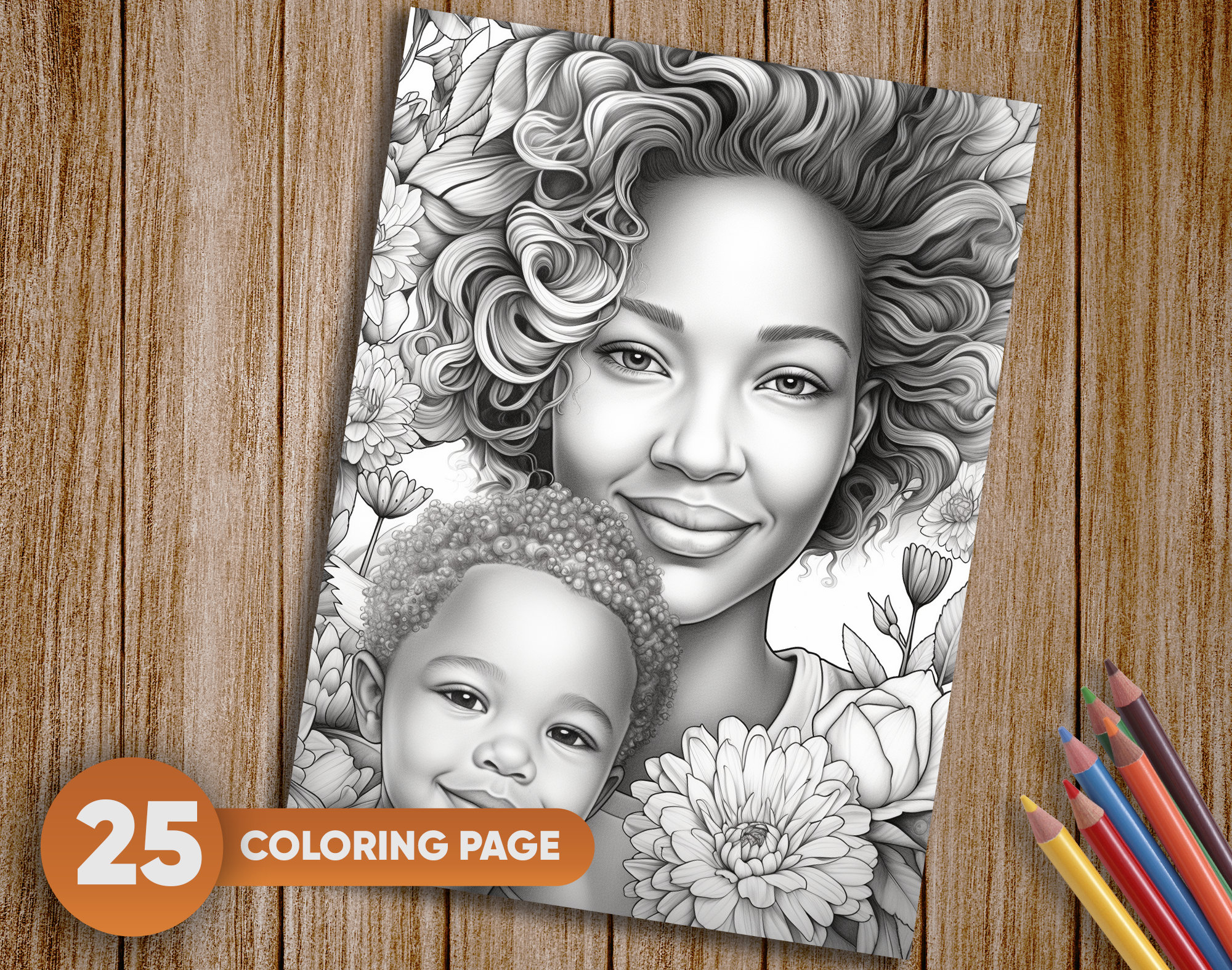 25 Black Motherhood Coloring Pages for Adults Mom and - Etsy