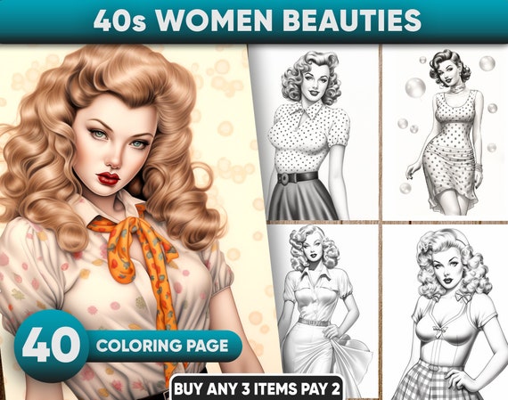 Classic Beauties - Grayscale Adult Coloring Book: 50 Beautiful Women to  Color (Paperback)
