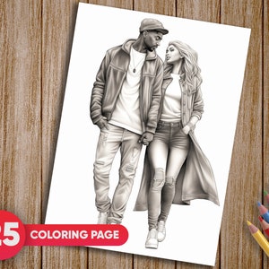 25 Fall in Love Black Couple Coloring - Il 300x300.5241060289 Hmbe 