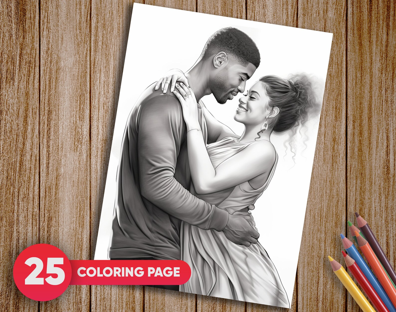 25 Fall in Love Black Couple Coloring - Il 1588xN.5241060315 Jaof 