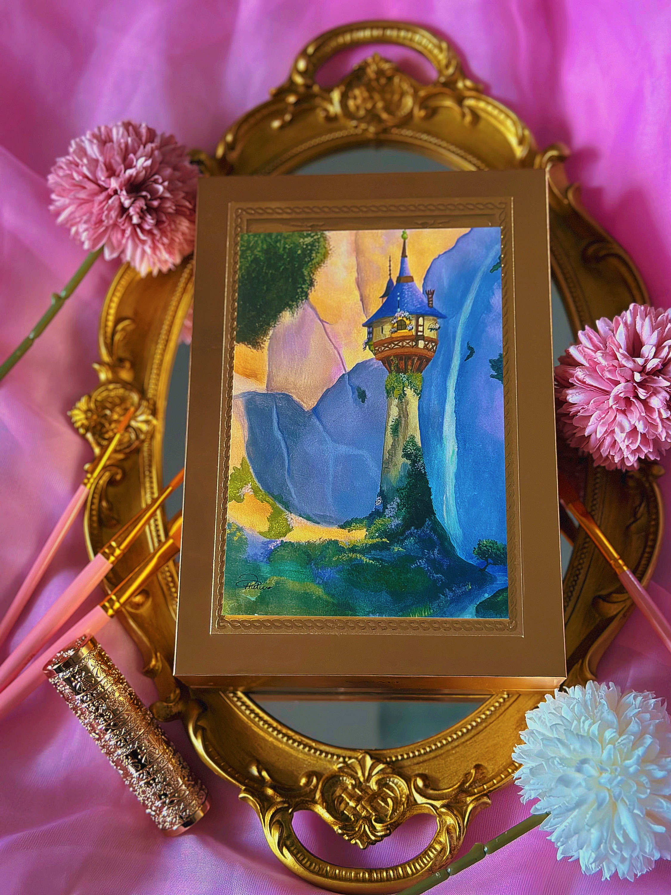 Tangled Rapunzel Tower Acrylic Painting Art Print Poster Sketchbook Art tangled-rapunzel-tower-acrylic-painting-art-print-poster-sketchbook-art