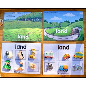 Land Air Water Sorting Activity with Mini Objects, Transportation & Animals Classification Kit, Preschool Speech Therapy Toy