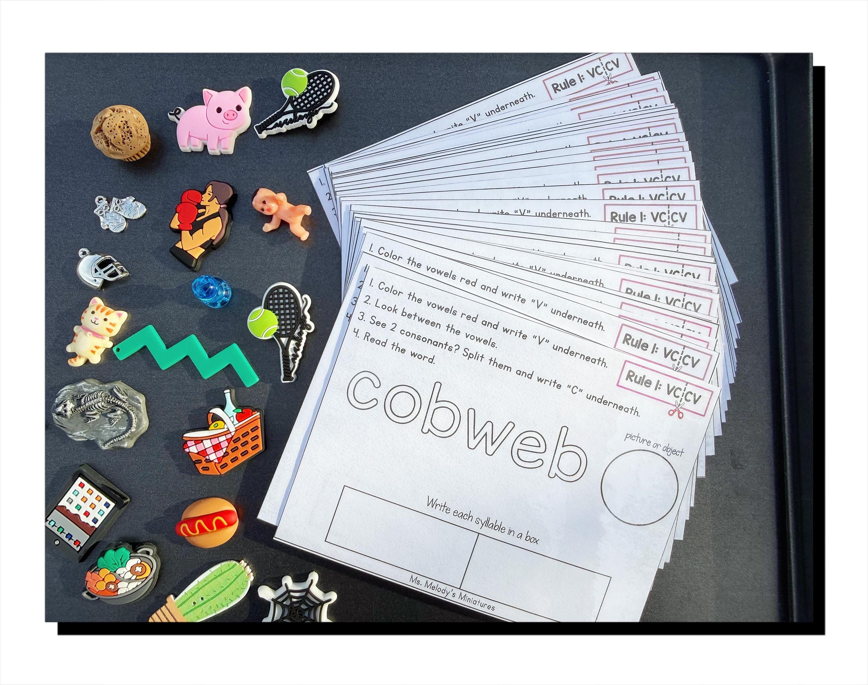Open Close Objects Open & Closed Syllable Interactive Mini Objects Kit Science of Reading ...