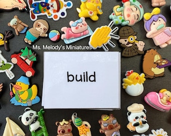 Everyday Action Verb Mini Objects Storytelling Kit, Part of  Speech, Sentence Builders, Reading Writing Homeschool Learning Speech Therapy