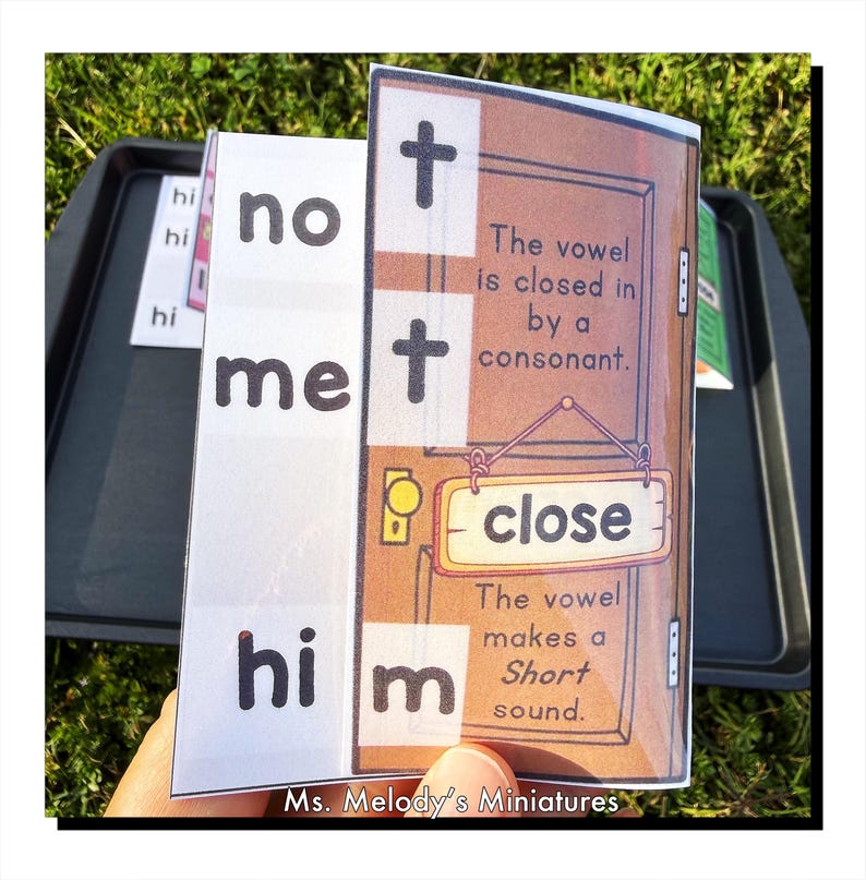Open Close Objects Open & Closed Syllable Interactive Mini Objects Kit Science of Reading ...