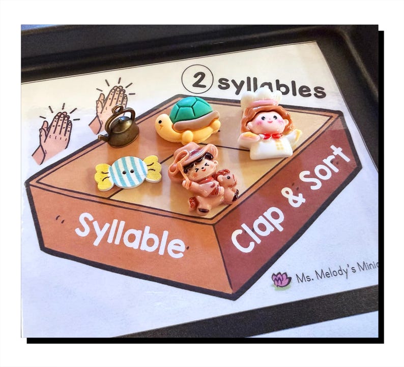 Syllable Clap & Sort Mini Object Kit, Learn Syllables Vs Letters ...