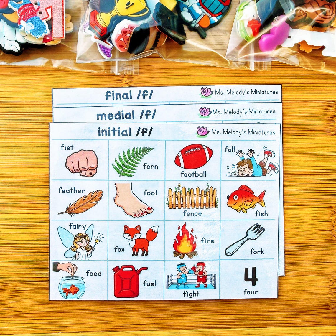 Articulation Speech Therapy Language Mini Objects /f/ Words Initial ...