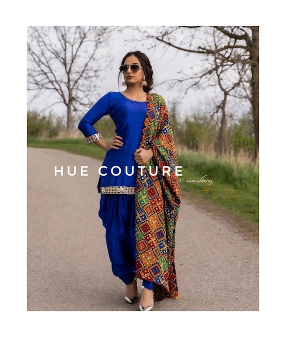 Blue Custom Stitched Silk Salwar Suit Heavy Work Dupatta Designer Salwar Kameez Salwar Suit for Women Indian Dress Kurta Churidar Outfit Etsy