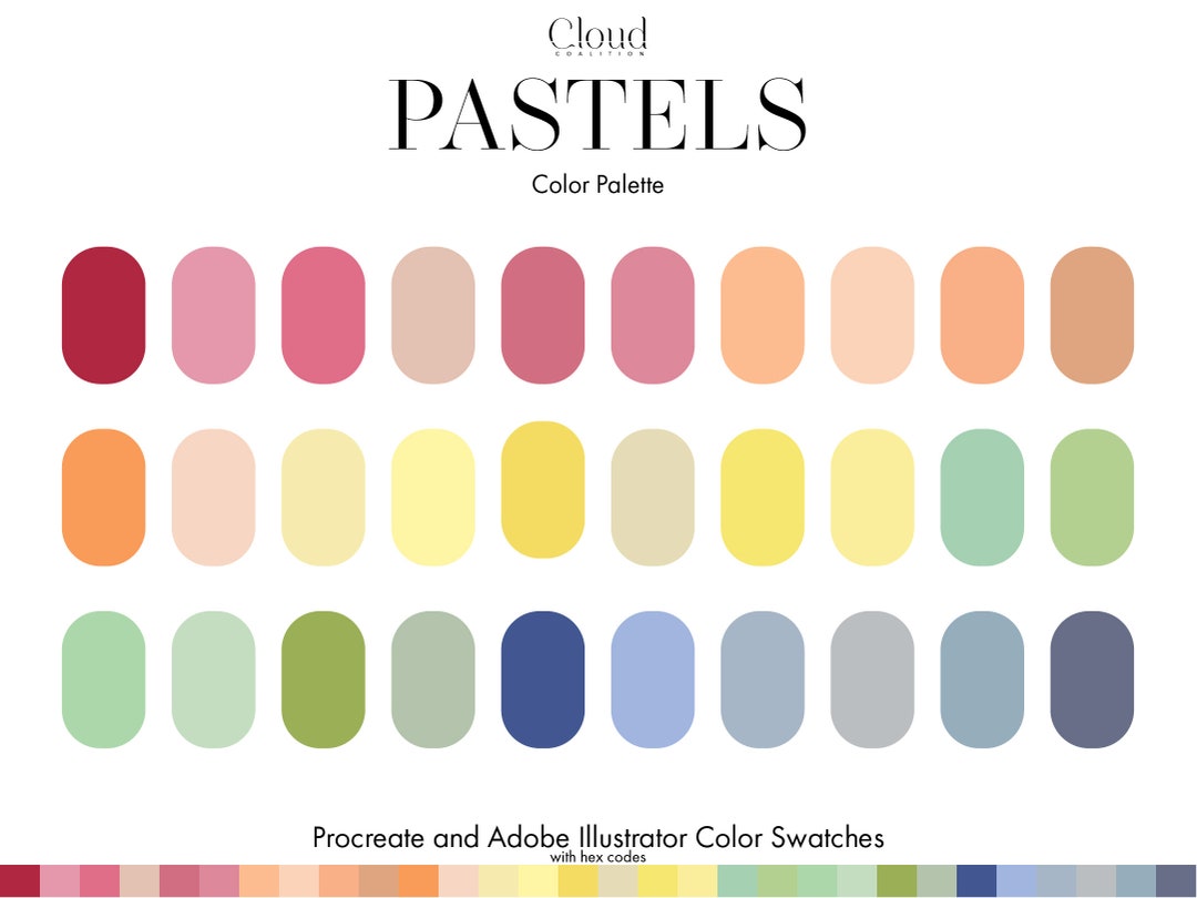 Amalfi Coast Color Palette Procreate .swatches Adobe Etsy