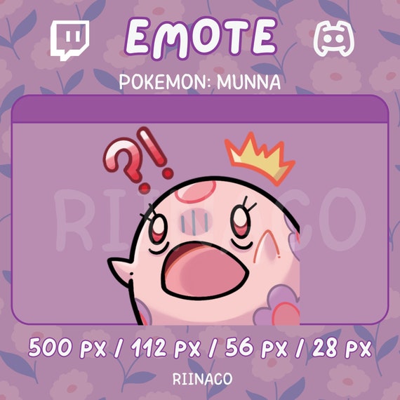 Pokemon Munna Surprised Premade Twitch Discord Emote