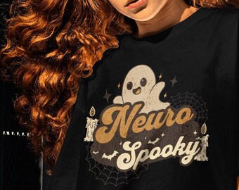 Neurospicy Spooky Season Shirt for Neurospooky Actually Autistic Adults, Halloween Tee for Neurodivergent Acceptance and Pride