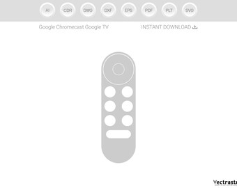 Google Chromecast Google TV - Archivo vectorial para corte en vinilo y películas protectoras