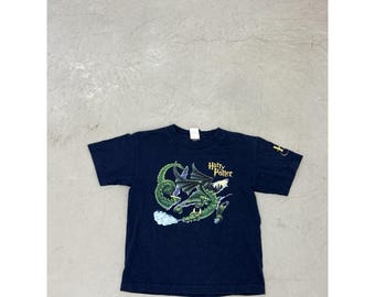 Vintage 2000 Harry Potter Dragon T Shirt Youth Medium Y2K Warner Bros Norbert