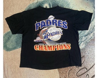Vintage San Diego Padres 1998 Western Division Champions Men L Black Baseball