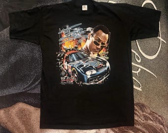 Vintage 1999 WwF Racing Attitude T-Shirt THE ROCK Size XL All American Wear