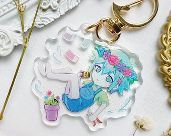 OMORI Sunny Keychain | OMORI | 2 Inch Glitter Epoxy Charm - Etsy