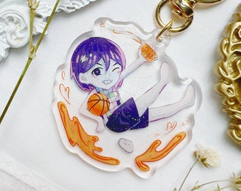 Kel-sleutelhanger | OMORI | 2 inch glitter epoxy bedel