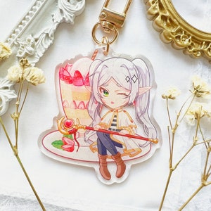 Llavero Frieren / Sousou no Frieren / Encanto epoxi brillante de 2,5 pulgadas