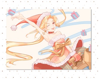 CLEARANCE! Ambitious Elf Jinx Christmas LoL 5x7&quot; Postcard Print
