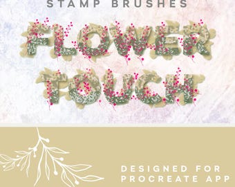 Floral Pattern Procreate Brushes: Flower & Leaf Stamps (Brushset File)