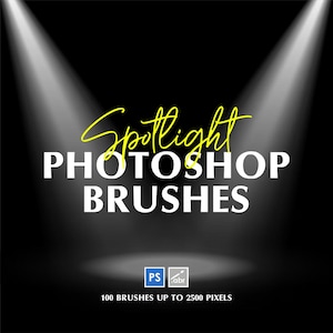 Spotlight Photoshop Brushes: 100+ Lighting Effects (.abr file)