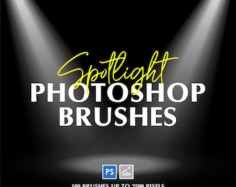 Spotlight Photoshop Brushes: 100+ Lighting Effects (.abr file)