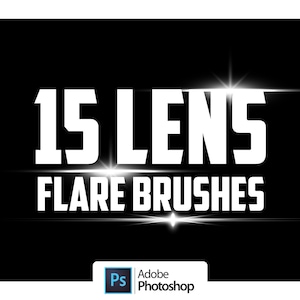 15 High Resolution Lens Flare Photoshop Brushes (.abr file)