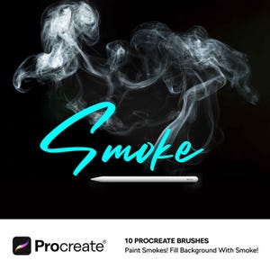 Smoke Effect Procreate Brushes: 10 Dynamic Texture Tools (Digital Download)