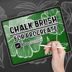 Procreate Chalk Brush Set: Textured Illustration & Lettering (Digital Download)