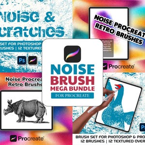 Procreate Noise & Texture Brush Bundle: Vintage Effects (Brush Set)