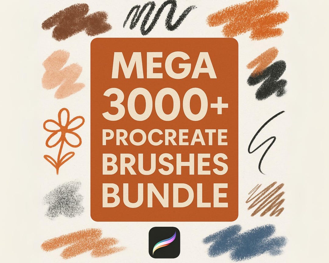 3000+ Procreate Brushes Mega Bundle | All in One Toolkit | Ink ...