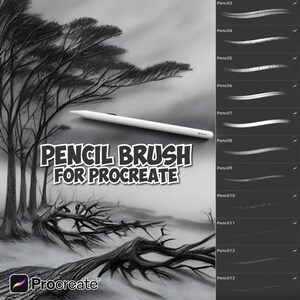 Procreate Pencil Brush Pack: Pinsel für Skizzierung und Schattierung (DigitalArt Tool)