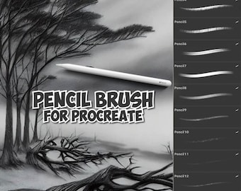 Pacchetto di pennelli Procreate Pencil: pennelli per schizzi e ombreggiature (strumento DigitalArt)
