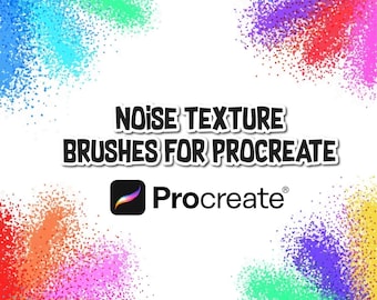 Retro-Rauschen-Texturbürsten: Körnung und Körnung Procreate Pinselset