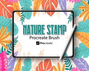 Natur Stempel Pinselset: Botanisches Laub für Procreate