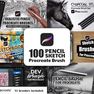 Procreate Bleistift-Skizzen-Pinsel-Bundle: Pinselset (.brushset)
