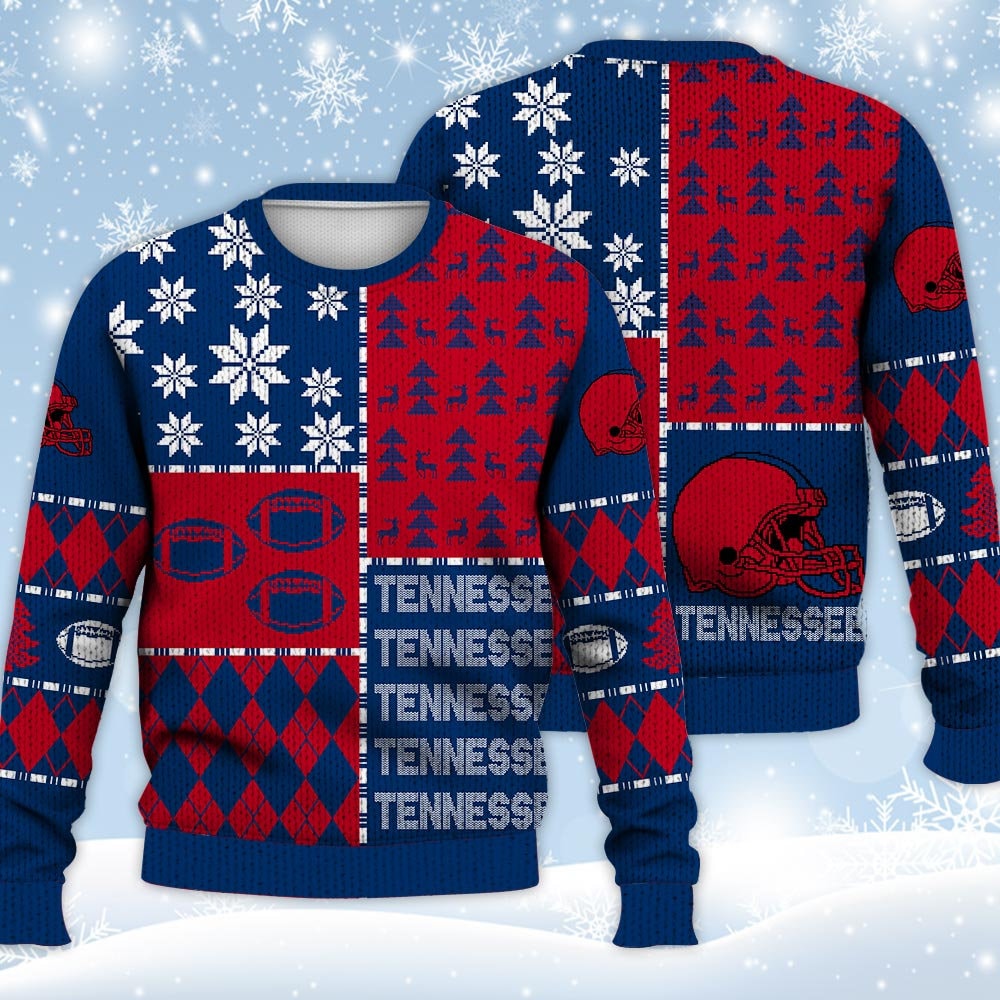 Discover Tennessee Titans Christmas Football Ugly Sweater