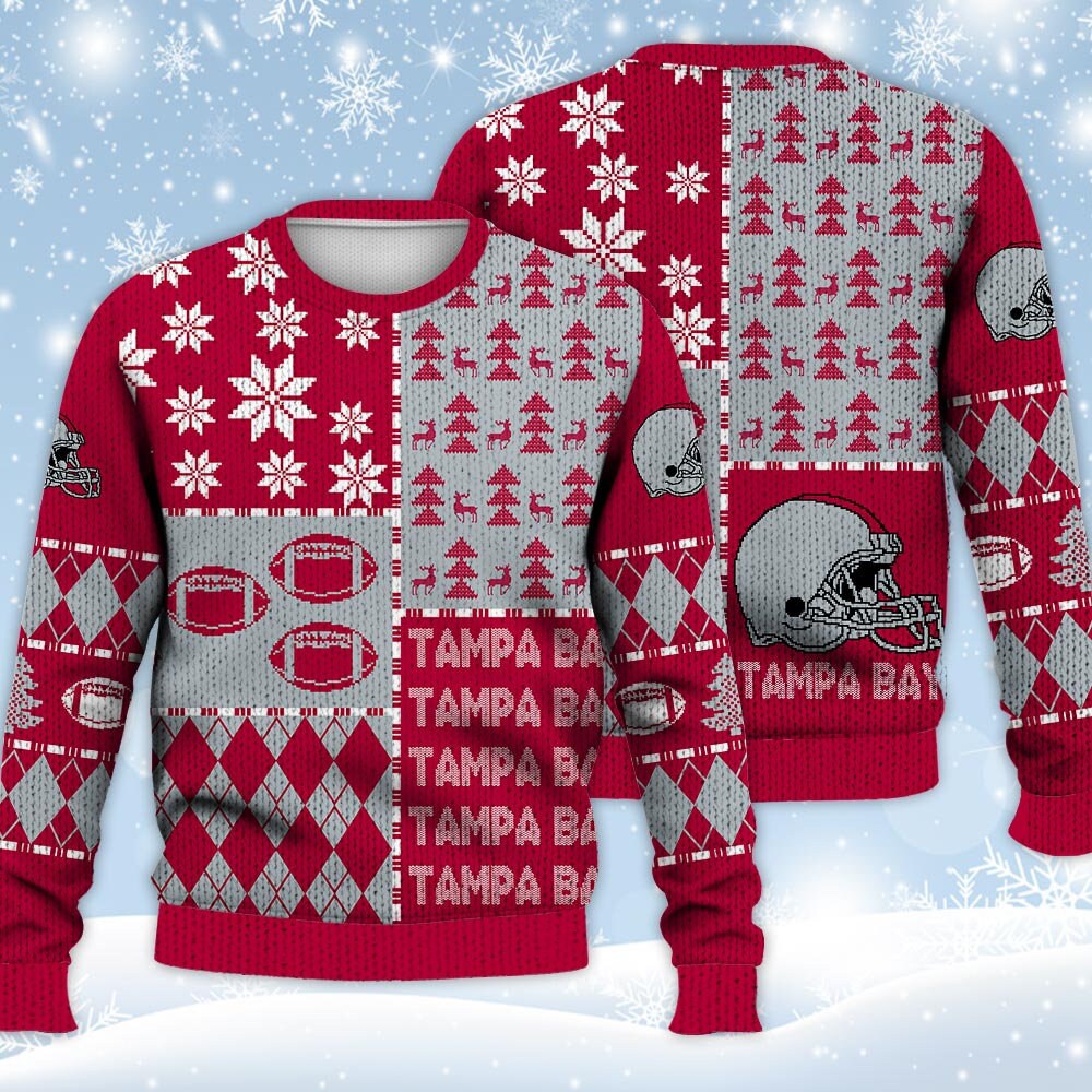 Discover Tampa Bay Buccaneers Christmas Football Ugly Sweater