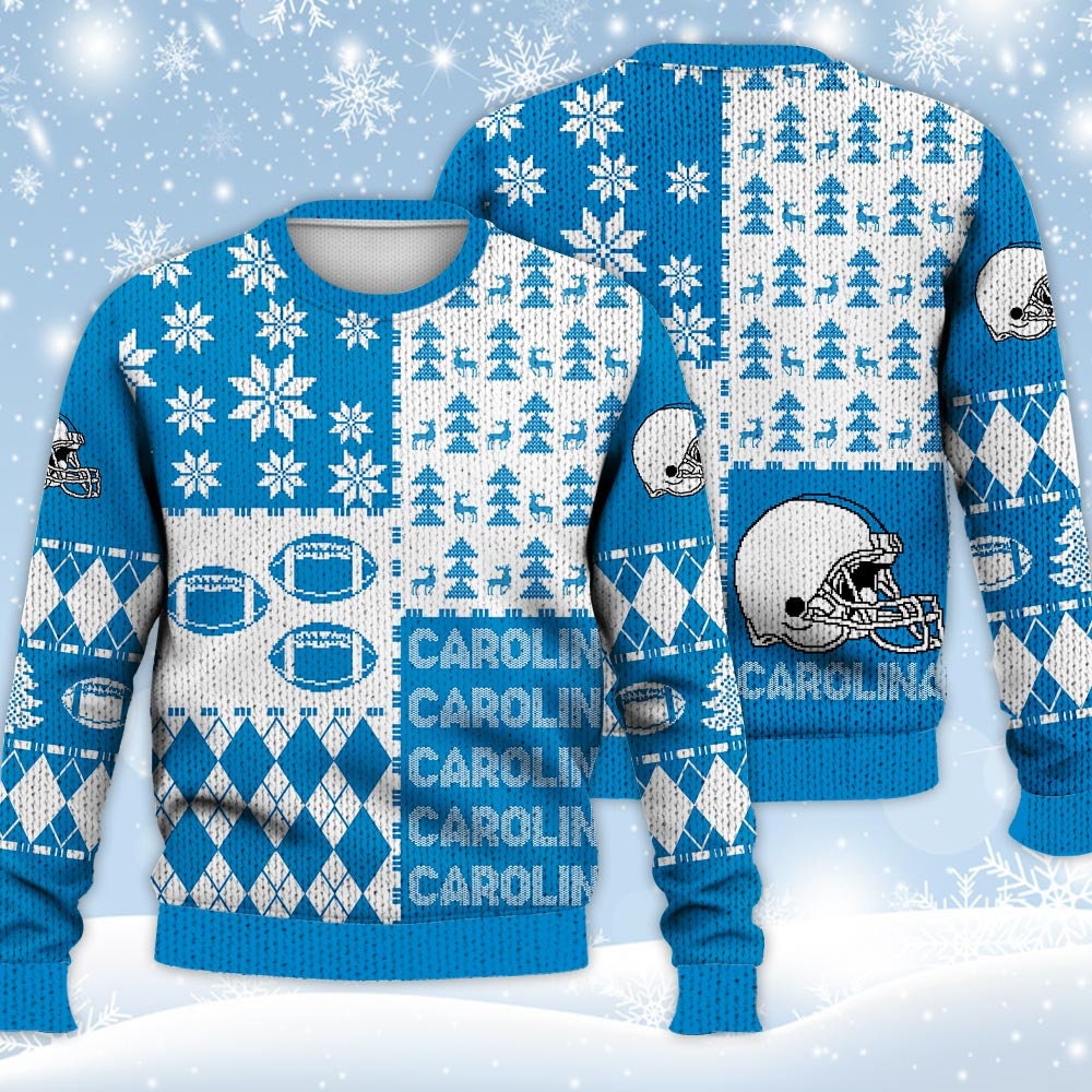 Discover Carolina Panthers Christmas Football Ugly Sweater