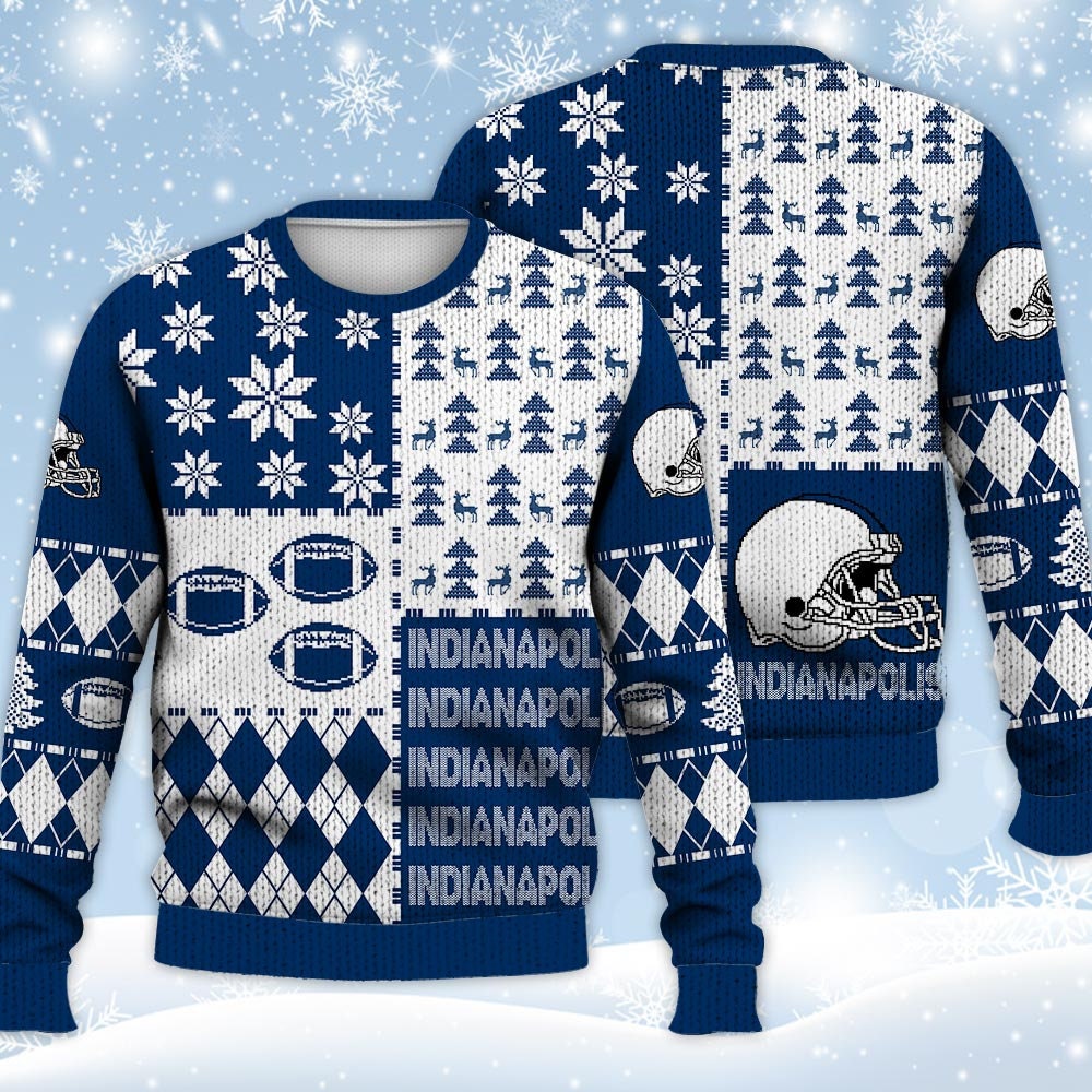 Discover Indianapolis Colts Christmas Football Ugly Sweater