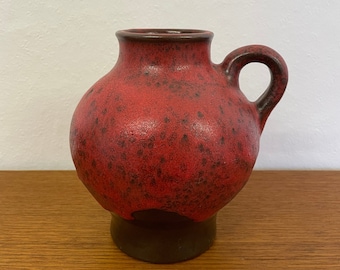 Scheurich Fat Lava Vase 414-16 Made of Ceramic With Flower Motif