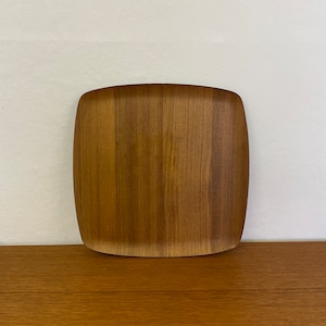 Mid Century Teak Wood Tray 70s Vintage